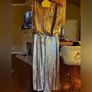 NWT- Rose Gold Sequin Dress - JC Penny